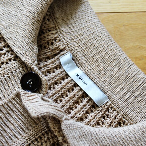 BNWT SS25 I'M BRIAN KNIT SHORT SLEEVE CARDIGAN S & L - Picture 8 of 13